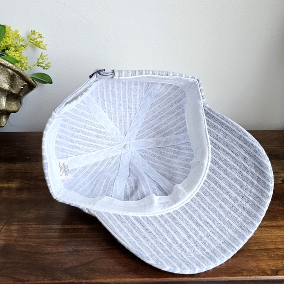 Do everything in love Women\'s Pinstripe 100% Cotton Striped Baseball Cap Blue main image 8